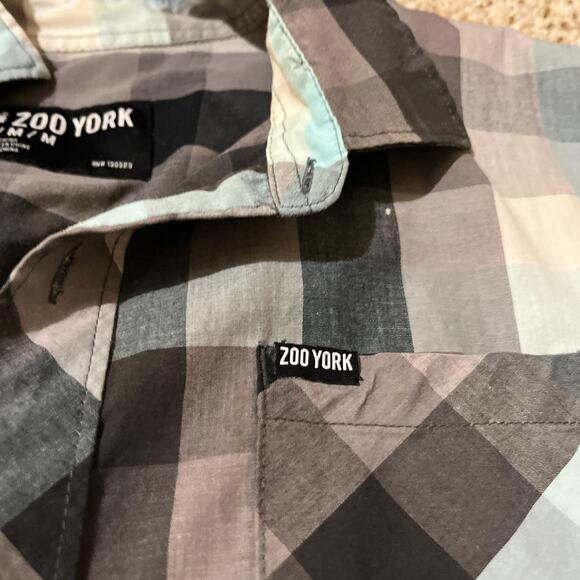 Zoo York Skateboard/Streetwear Brand Short Sleeve Plaid Button Up size M - Picture 4 of 4